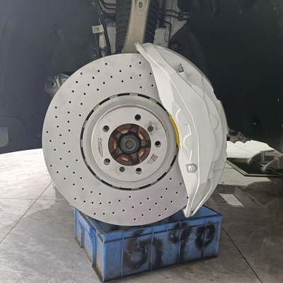 คาลิปเปอร์เบรค Porsche สีขาว 1 Pot 330mm 345mm 370mm