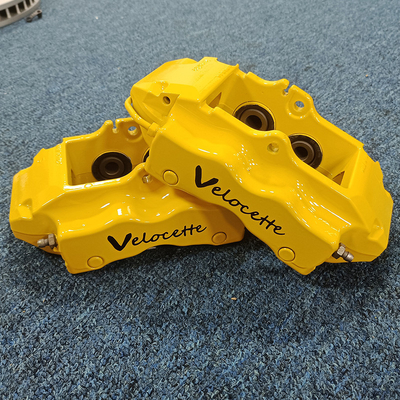 Racing Modified 4 ลูกสูบ Brake Caliper Floating Screw Brake Pads Disc เพิ่มประสิทธิภาพการเบรก