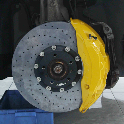 สีขาว สีเหลือง AK 10N Porsche Brake Calipers Aluminium Alloy