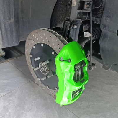 Monoblock Kia K5 คาลิปเปอร์เบรก 6 ลูกสูบ สีเขียว