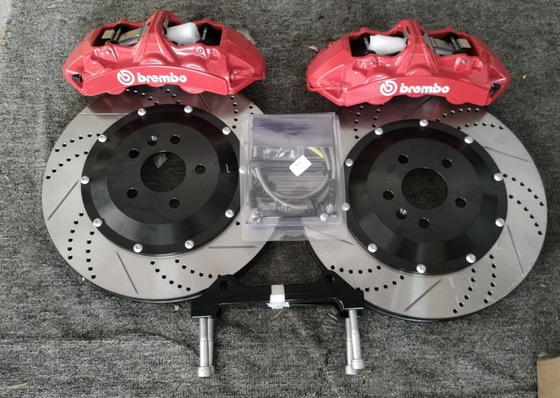 ชุดคาลิปเปอร์เบรครถสีแดงพร้อมแผ่น 380 มม. เหมาะสำหรับออดี้ A4B9 R19 Brembo GT6