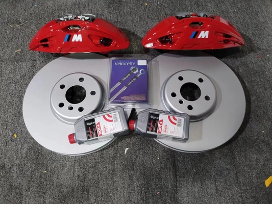 Fit สำหรับ BMW X3 MP 4Pot เบรค Caliper ชุดสีแดง 374 มม. แผ่นเปลี่ยนแผ่น